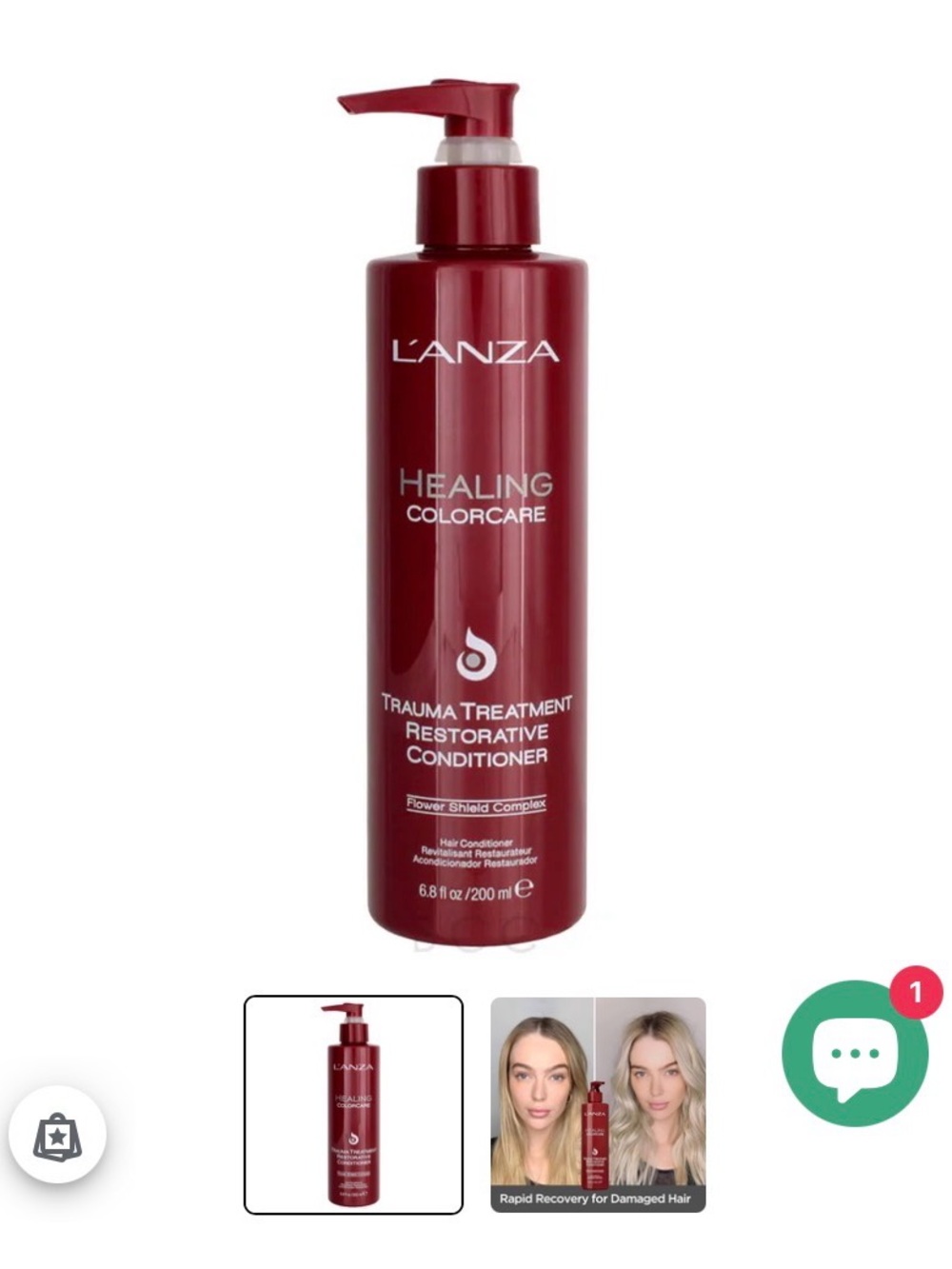 Lanza Healing ColorCare Trauma Treatment Restorative Conditioner